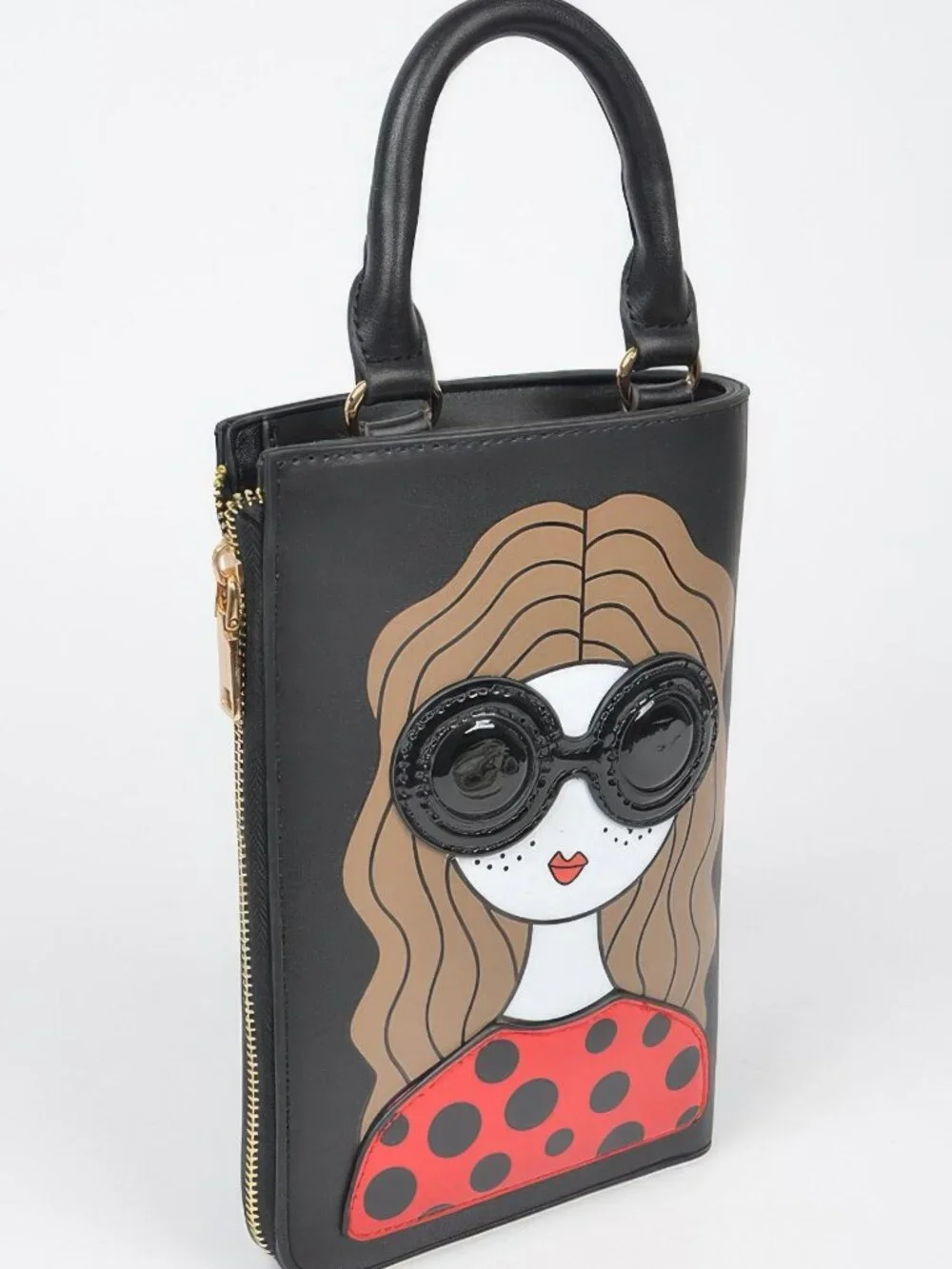 Character Printed Cross Chain Body Strap Bag